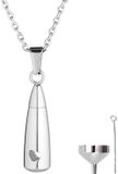 Hemelwinkel Luxe Ashanger - met Ketting (55 cm) - Voor As, Haren of Parfum - Assieraad - As Ketting - Gedenksieraad - Urn - As Hanger - Incl. As vuller en Opbergzakje - Cute Drop