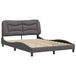 Hvar Cadre de lit sans matelas similicuir gris 140x190 cm