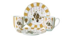 Hutschenreuther Christmas Love Set van 4 beige borden 22 cm 2 x kopjes met handvat 0,40 l in geschenkdoos