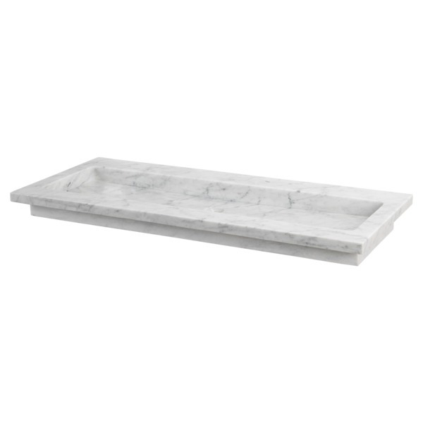 Forzalaqua Nova Carrara Gepolijst 120,5X51,5X9,5cm 2Xø36mm 8010834