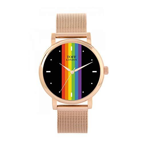 Toff London Pride Linear black batons horloge