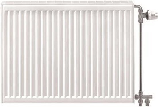 Henrad Compact All In paneelradiator 40x180cm type 33 3080watt 4 aansluitingen Staal Wit Glans