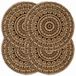 VidaXL Placemats 4 pcs round 38 cm jute dark brown