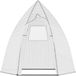 Merkloos / Sans marque TRUUSK Mini Broeikas Overwinteringstent - 160x140x180cm - Roldeur - Wit