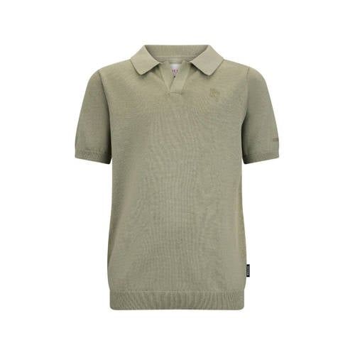 Retour Jeans polo fijn gebreid groen