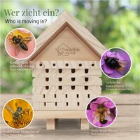 Wildlife Home Solitaire Bijenkast - Hout - Voor bijen - 18.5x28.5x21 cm