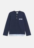 s.Oliver T-shirt Navy Katoen Ronde hals Korte mouw Effen Kinderen Maat 140