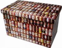 Biscottini Opvouwbare poef van eco-leer