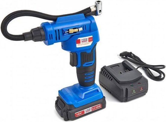 HBM machines 18 Volt compressor op accu met toebehoren