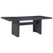 vidaXL Tuintafel Zwart 200x100x74 cm Glas en Poly Rattan