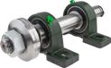 forsplit Zaagas met Lagerblokken (UCP207) - Ø 30 mm Opname - Linkse Draad - Lengte 300 mm - Voor Cirkelzaag