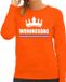 Bellatio Decorations Shoppartners Bv Koningsdag sweater / trui Woningsdag oranje voor dames - Woningsdag - thuisblijvers / Kingsday thuis vieren XL