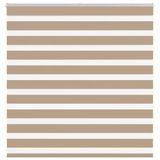 vidaXL Zebra rolgordijn 145x150 cm stofbreedte 140,9 cm polyester zandbruin