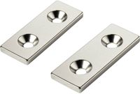 TRU COMPONENTS TRU COMPONENTS TC-12250648 Permanente magneet Rechthoekig (l x b x h) 40 x 15 x 3 mm M4 Grenstemperatuur (max.): 150 °C
