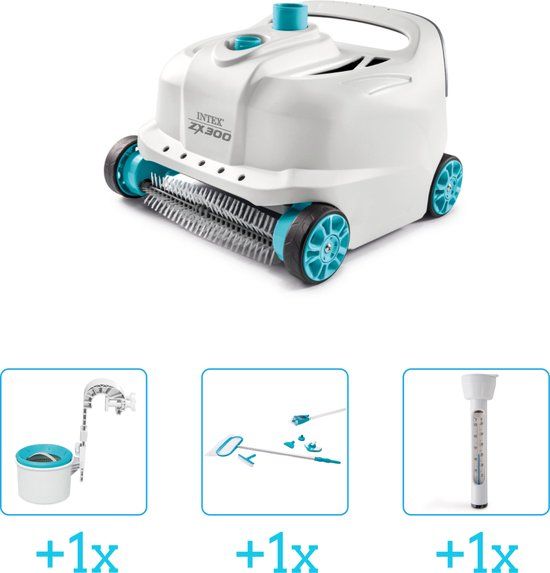 Intex Zwembad stofzuiger Deluxe ZX300 - Automatisch - 28005 - Schoonmaakset en Thermometer