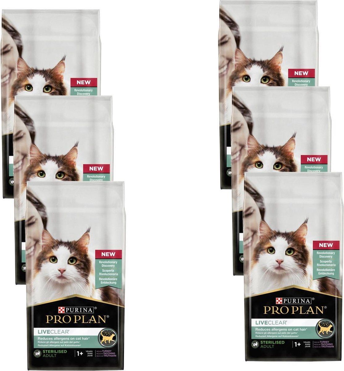PRO PLAN LiveClear Sterilised Adult Kalkoen - Kattenvoer - 6 x 1.4kg