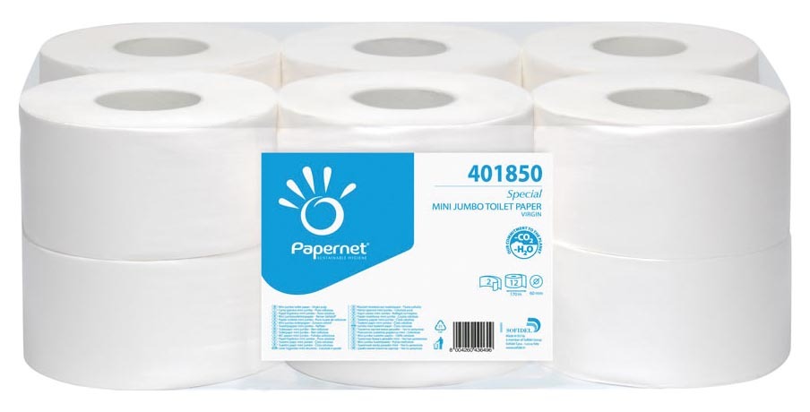 PAPERNET Toiletpapier Mini Jumbo 2-laags 12 rollen