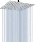 Famanu – Vierkante regendouchekop van 304 roestvrij staal, 25 cm, verchroomd, vervangende hoofddouche