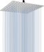 Famanu – Vierkante regendouchekop van 304 roestvrij staal, 25 cm, verchroomd, vervangende hoofddouche