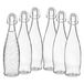 Alessandro Beugelflessen / weckflessen Pure - glas - 6x stuks - luchtdicht - 1 liter - waterfles - sierlijk motief