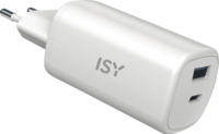 isy universele oplader 2x usb wit