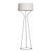 Örsjö Belysning Lampadaire Aria acier inoxydable, abat-jour blanc
