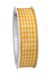 C.E. Pattberg Präsent - Vichy Bedraad lint geel-wit 25 mm breedte, 20 m lengte