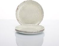 Flamefield Rustic Pearl serviesset melamine – 12-delig – parelmoer met rustieke rand