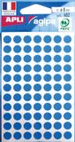 Agipa ronde etiketten diameter 8 mm, blauw, 462 stuks