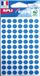 Agipa ronde etiketten diameter 8 mm, blauw, 462 stuks