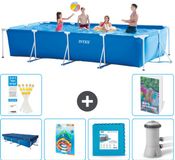 Intex Rechthoekig Frame Zwembad - 450 x 220 x 84 cm - Blauw