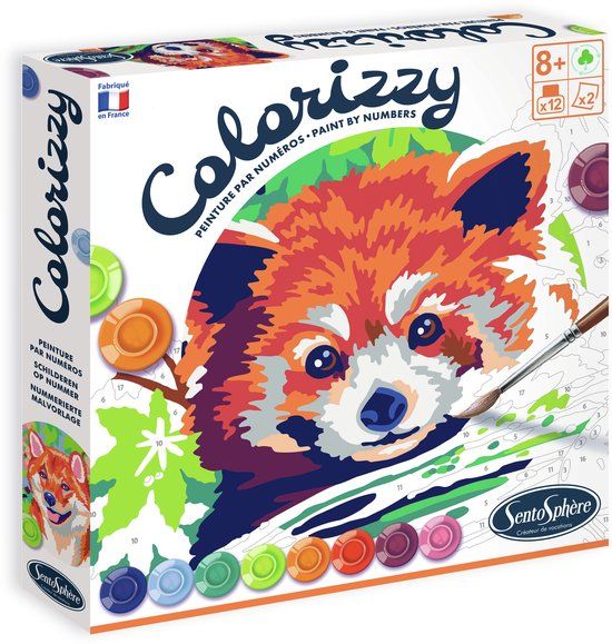 SentoSphère Colorizzy Rode Panda Shiba tekenen en kleuren voor kinderen