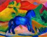 Your Decoration B.V. Kunstdruk Franz Marc - Blaues Pferdchen 90x70cm
