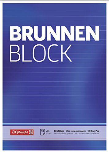 Brunnen 1052727 Brievenblok / Schrijfblok / De Block (A4, gelinieerd, 50 vellen, 70 g/m²)