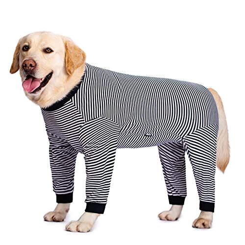 JRKJ Grote hond pyjama stretch katoen grote hondenkleren jumpsuit medium hondenkostuum
