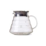 HARIO XGSR-60-TB V60 glazen server, 600 transparant, 600 ml, 2-5 kopjes, magnetronbestendig, gemaakt in Japan