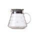 HARIO XGSR-60-TB V60 glazen server, 600 transparant, 600 ml, 2-5 kopjes, magnetronbestendig, gemaakt in Japan