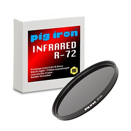 Pig Iron Pro Infrarood R72 Filter. Premium Schott Glas 720nm Optisch IR Element. IR720. Voor DSLR en spiegelloze camera's. (58mm)