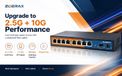 Commutateur réseau 8 ports - Ports 2,5 Gbit/s - Liaison montante SFP 10G - Isolation VLAN par simple pression d'un bouton - Plug & Play - Auto-MDI/MDIX - Prise UE