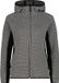 CMP Dames hoodie met rits, maat L, polyester, fleece, met capuchon, lange mouw, zijzakken, ghiaccio-antracite