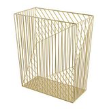 U Brands Metalen prullenbak, Vena-collectie, 6 gallon capaciteit, goud (3232U02-06)