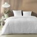 Douceur d'intérieur Plissia Microfiber Bedding Set, 240 x 220 cm, White