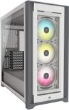 Corsair PC Gehäuse iCUE 5000X RGB, ATX, Midi-Tower, Tempered Glass, Weiß