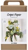 Creativ company CC Maxi Craft Kit Crepe Paper, Flower bouquet, light green, dark green, pastel green, white, 1 pack