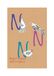 ABC PURE Boutique ABC Animal N - 50 x 70 cm - Wandposter (zonder lijst)