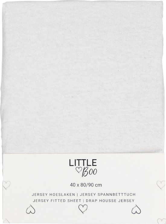 Little Boo Hoeslaken Wieg Uni White 40x80/90