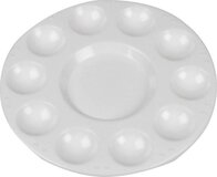 10x Schilder palet wit 17 cm - Kunststof - Merkloos - Hobby/schildermateriaal