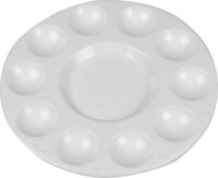 10x Schilder palet wit 17 cm - Kunststof - Merkloos - Hobby/schildermateriaal