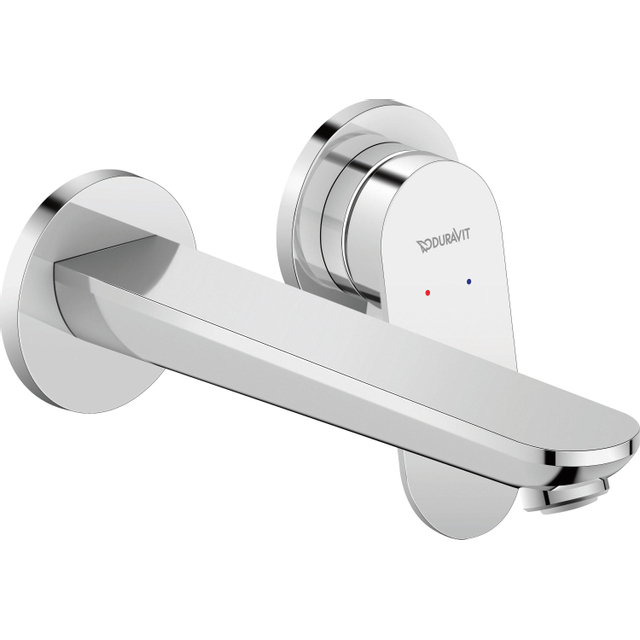 Duravit Duravit Wave Wastafelmengkraan - inbouw - 2 gats - eengreeps - voorsprong 20.2cm - chroom hoogglans wa1070004010