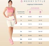 Merry Style MS-MS10-200-LE Women's Leggings - Sport - Casual - Short - Cotton - Black - 4XL